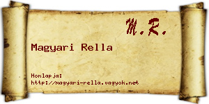 Magyari Rella névjegykártya
